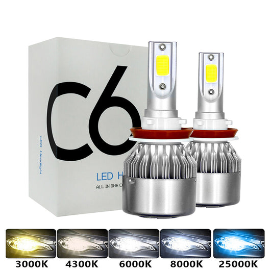 C6 Original Headlight H4 LED Car LED 100 Watt Headlight H11 H3 Canbus 10000LM Fog Light H7 9005 9006 HB3 HB4 H1 881 9012 Bulbs